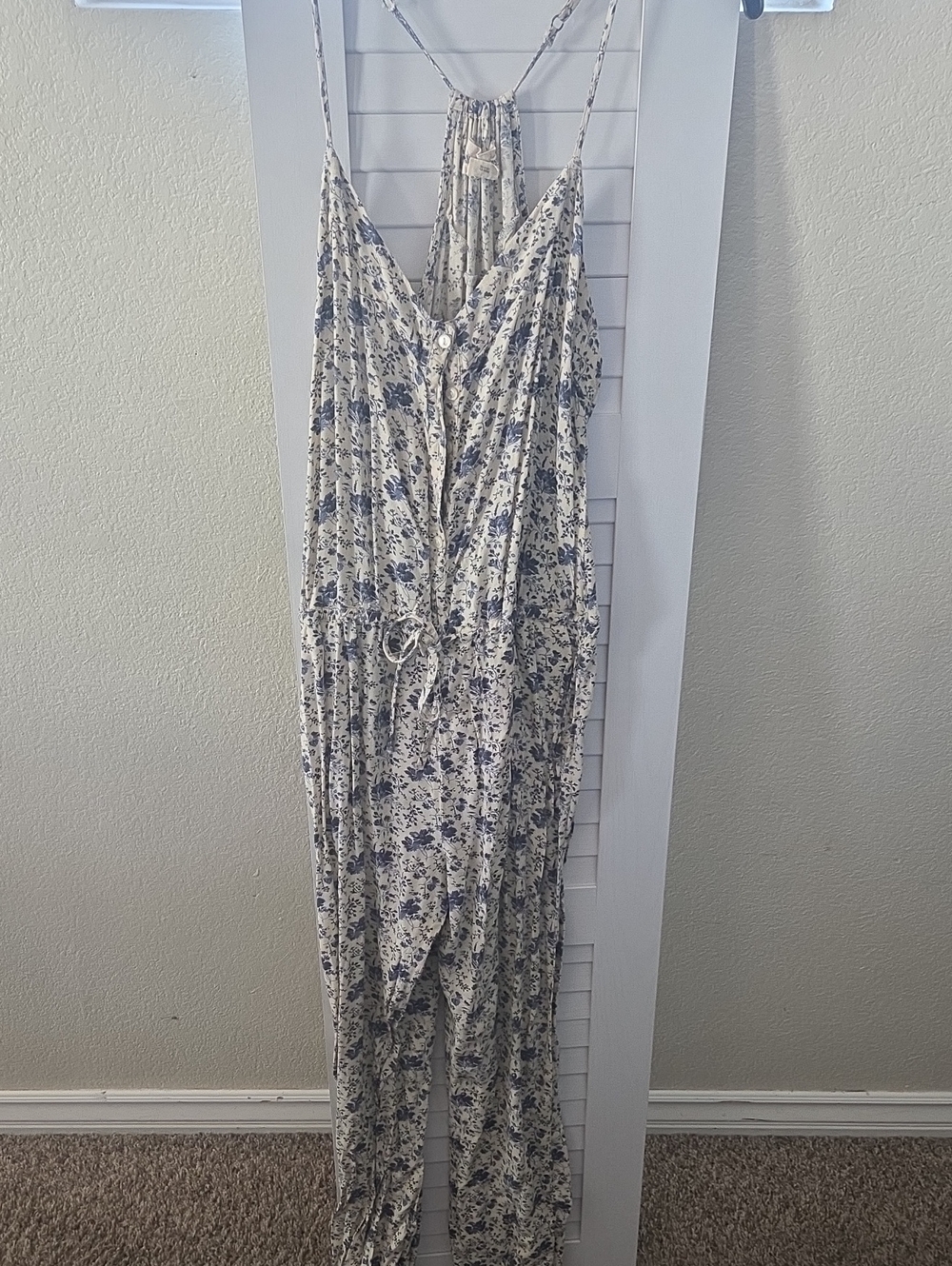 Denim & Supply Ralph Lauren Cream Floral Jumpsuit